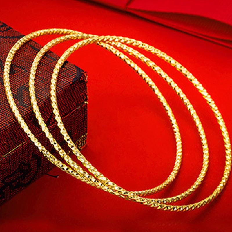 Wholesale Closed Thin Circle Brass Gold Plated Bracelet
