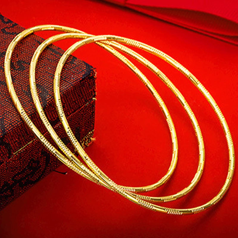 Wholesale Closed Thin Circle Brass Gold Plated Bracelet