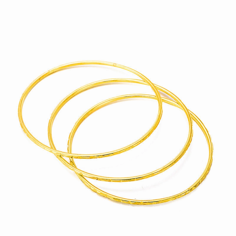 Wholesale Closed Thin Circle Brass Gold Plated Bracelet