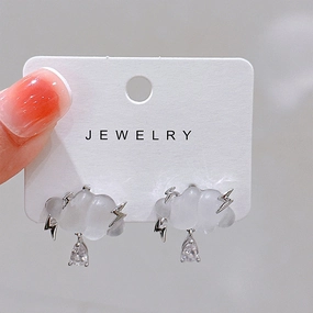Wholesale Cloud Earrings s925 Silver Pins OLY-ES-FL006