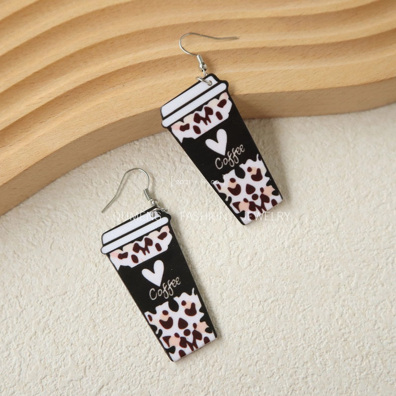 Wholesale Coffee Acrylic Earrings