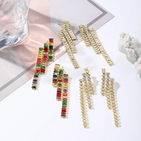 Wholesale Cold Wind Tassel Alloy Ear Studs