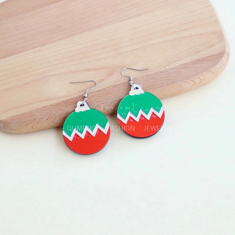 Wholesale Color Ball Earrings Acrylic Mirror Surface