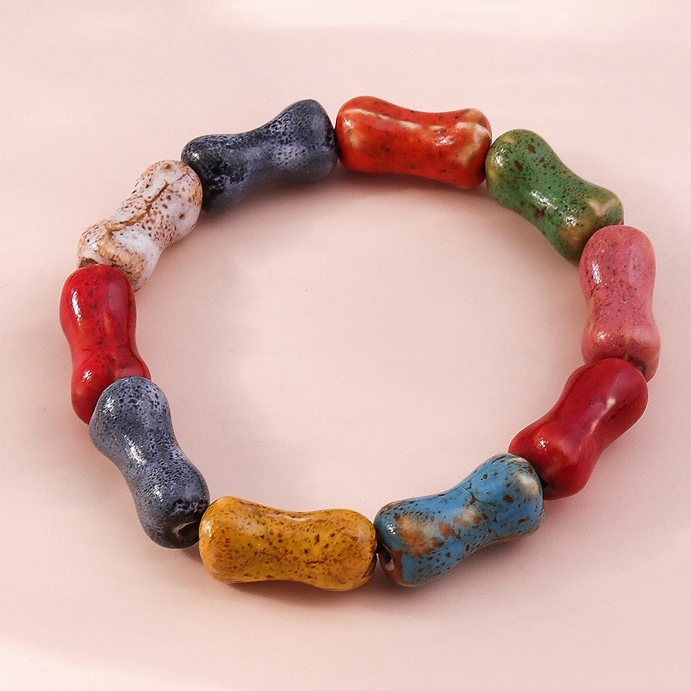 Wholesale Color Ceramic Bracelet Heart Irregular Bracelet