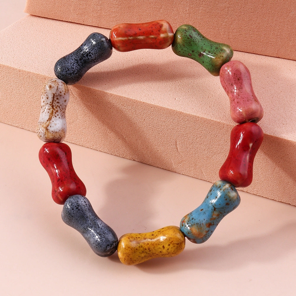 Wholesale Color Ceramic Bracelet Heart Irregular Bracelet