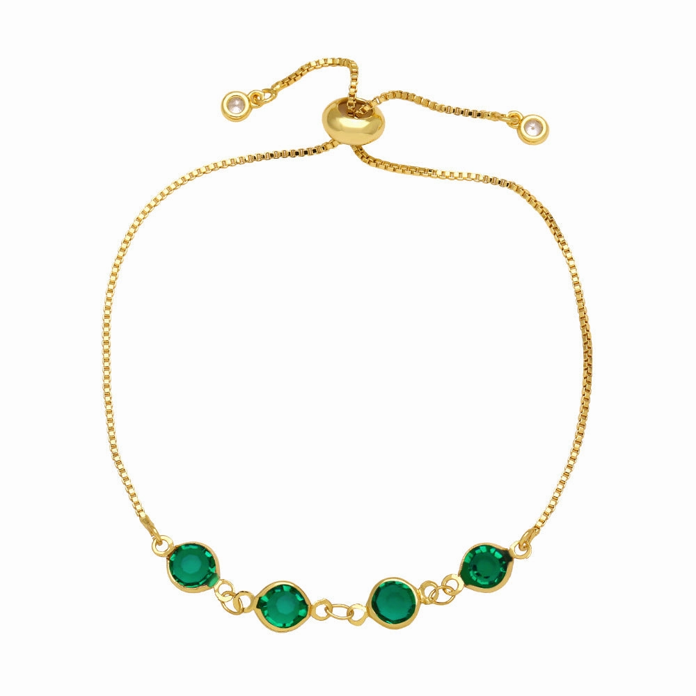 Wholesale Color Crystal Adjustable Drawstring Bracelet