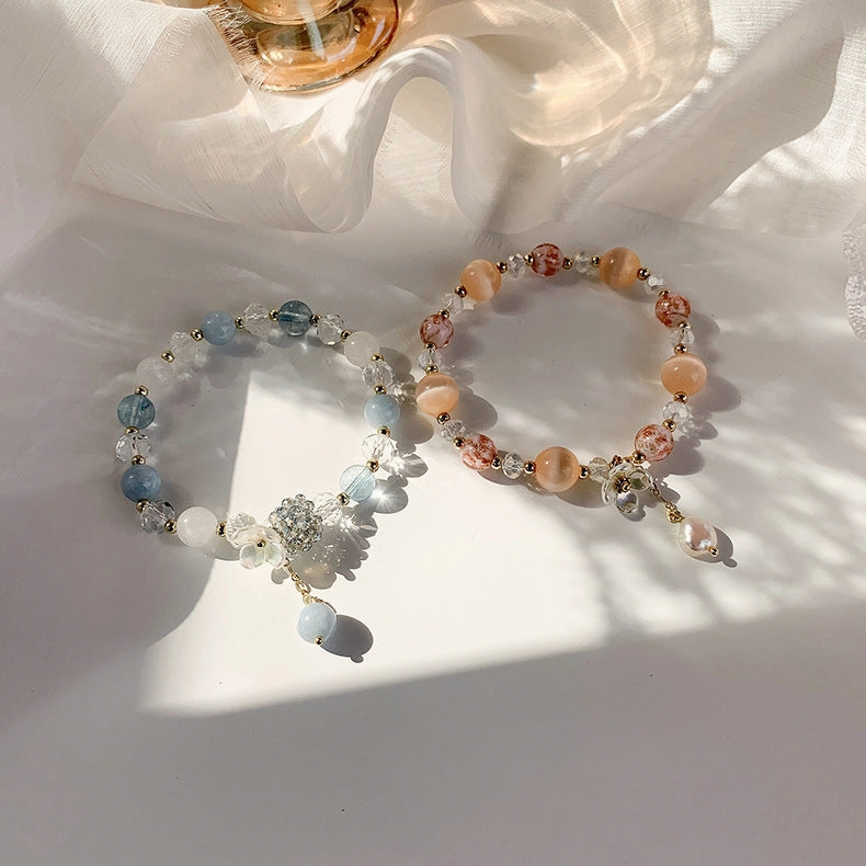 Wholesale Color Crystal Seashell Flowers Bracelet