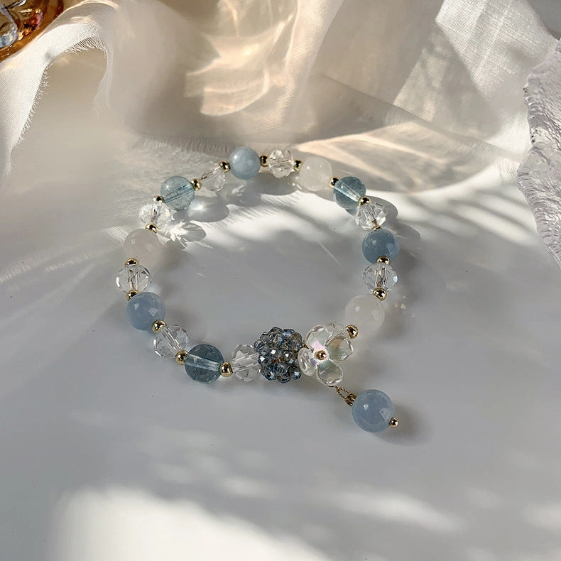 Wholesale Color Crystal Seashell Flowers Bracelet
