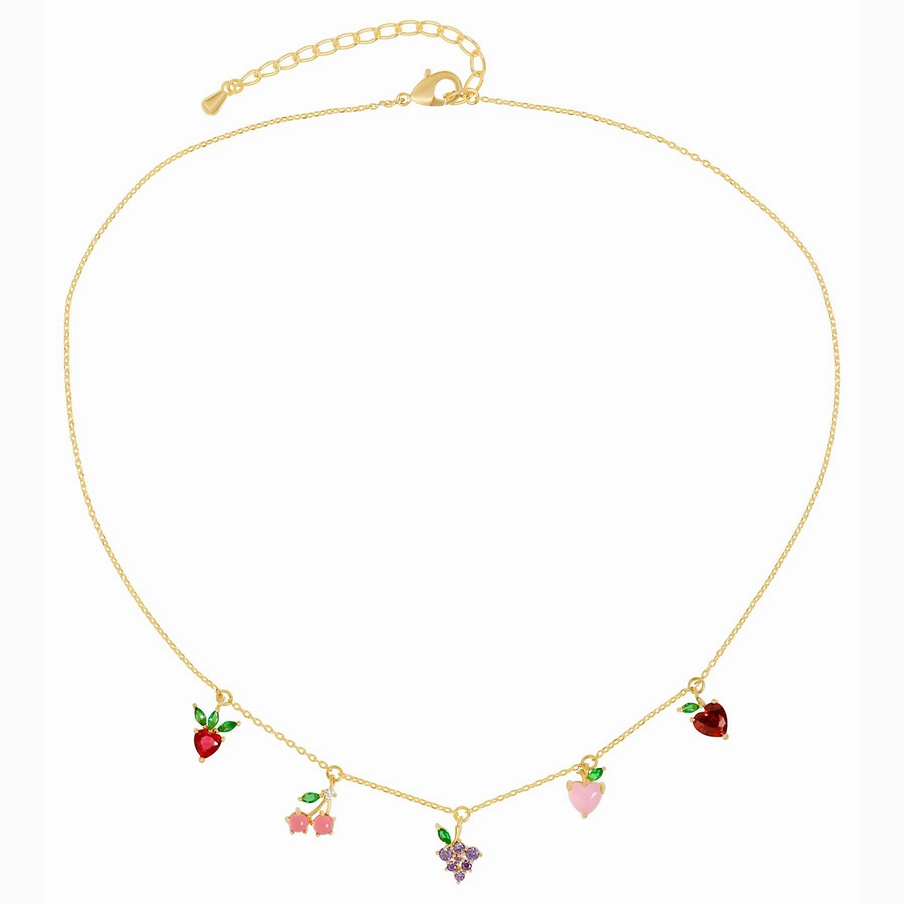 Wholesale Color Crystal Zircon Summer Necklace Collarbone Chain