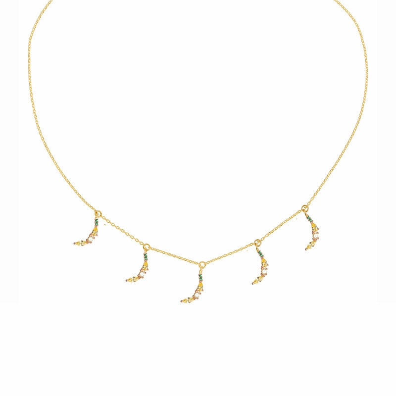 Wholesale Color Crystal Zircon Summer Necklace Collarbone Chain