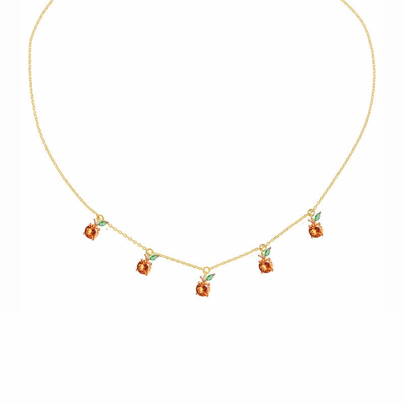 Wholesale Color Crystal Zircon Summer Necklace Collarbone Chain