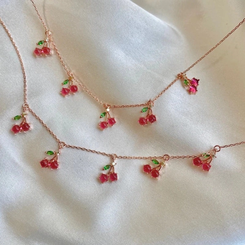 Wholesale Color Crystal Zircon Summer Necklace Collarbone Chain