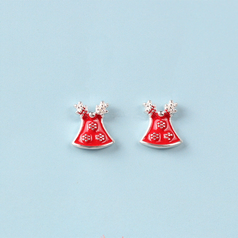 Wholesale Color Drop Glaze 925 Sterling Silver Earrings
