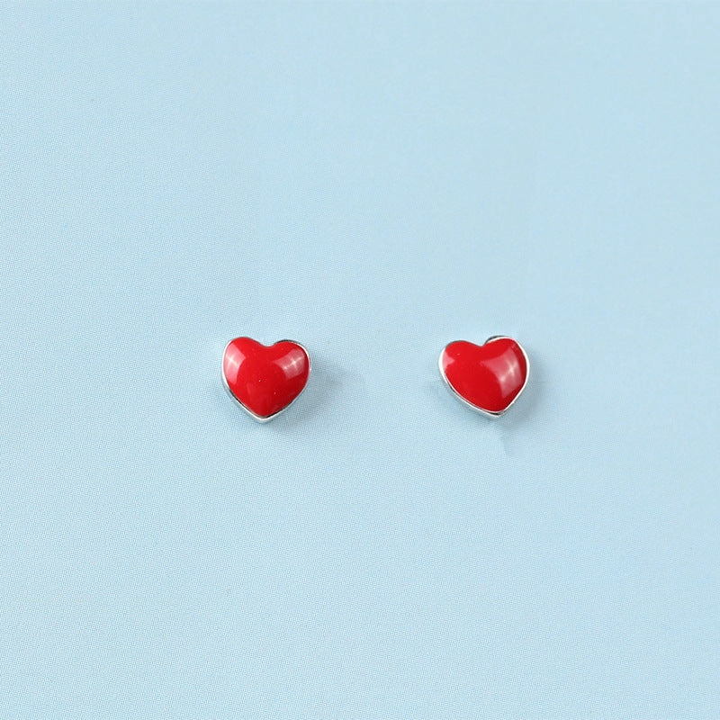 Wholesale Color Drop Glaze 925 Sterling Silver Earrings
