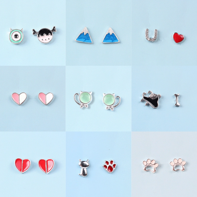 Wholesale Color Drop Glaze 925 Sterling Silver Earrings
