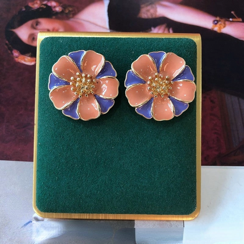 Wholesale Color Enamel Glaze Alloy Earrings