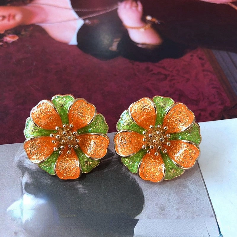 Wholesale Color Enamel Glaze Alloy Earrings