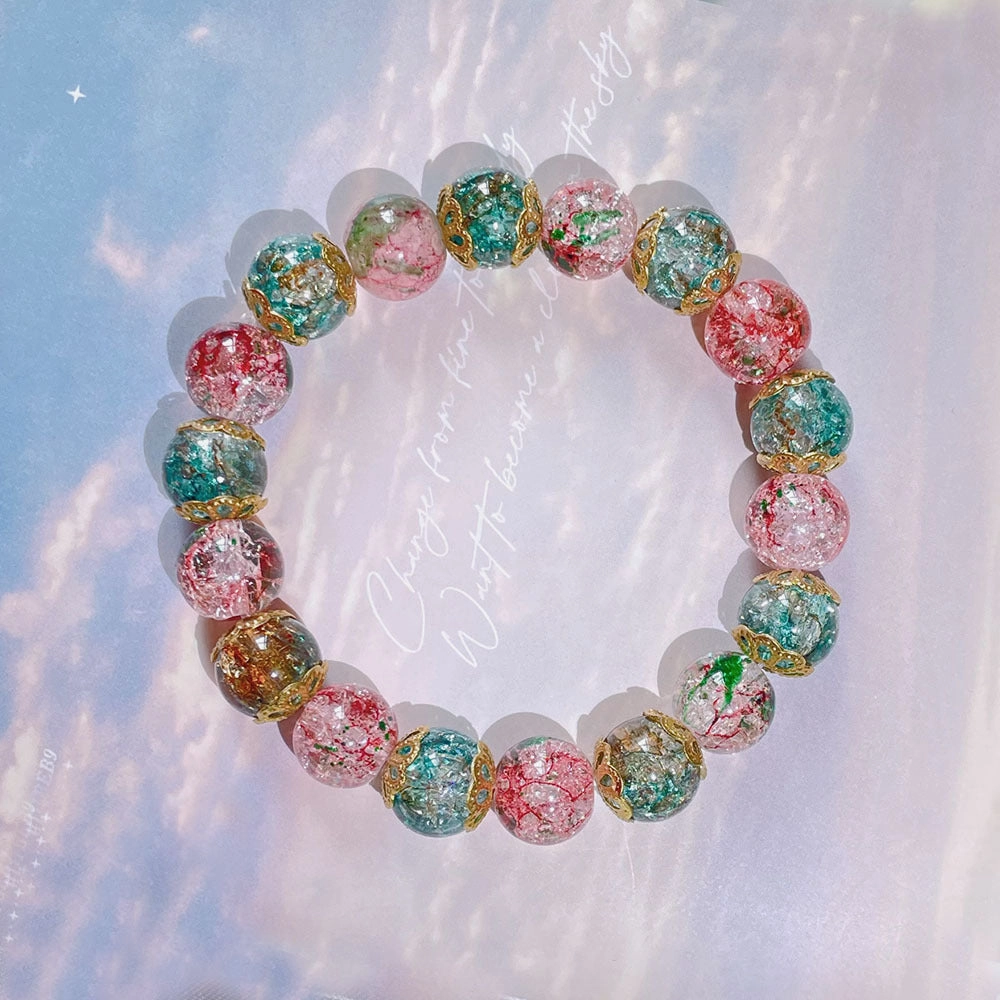 Wholesale Color Gradient Beads Glass Bracelet