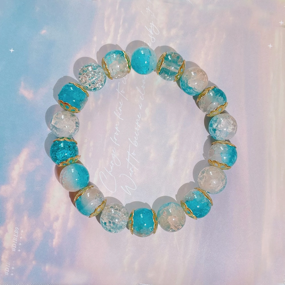 Wholesale Color Gradient Beads Glass Bracelet