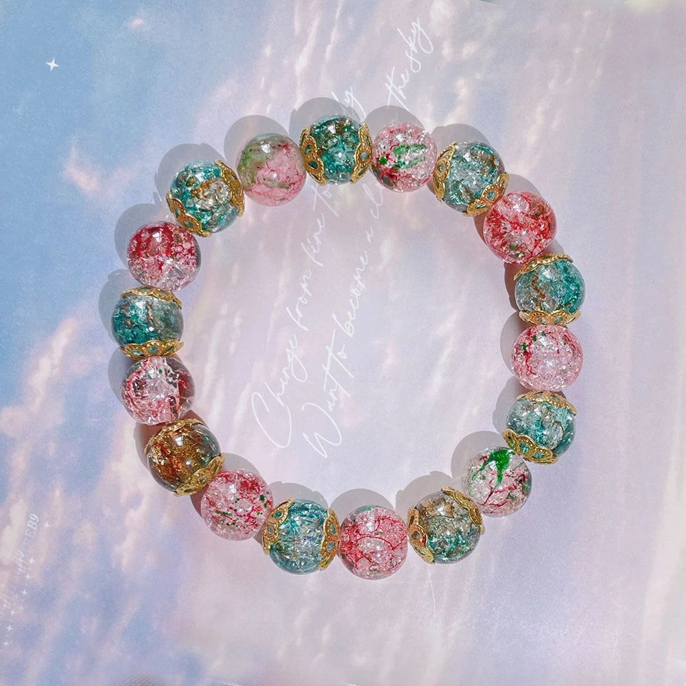 Wholesale Color Gradient Beads Glass Bracelet