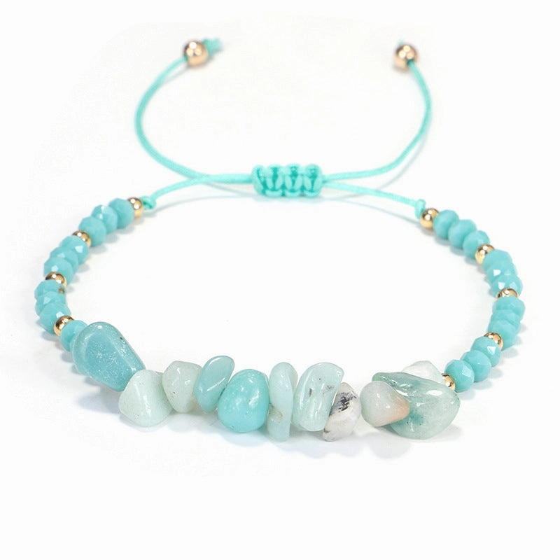 Wholesale Color Irregular Crushed Stone Beads Bracelet