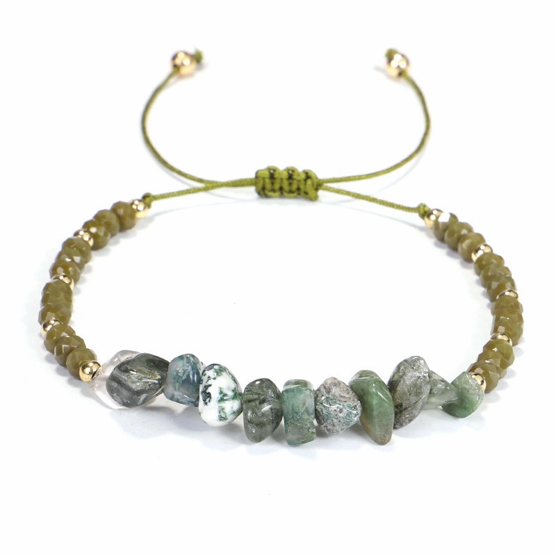 Wholesale Color Irregular Crushed Stone Beads Bracelet