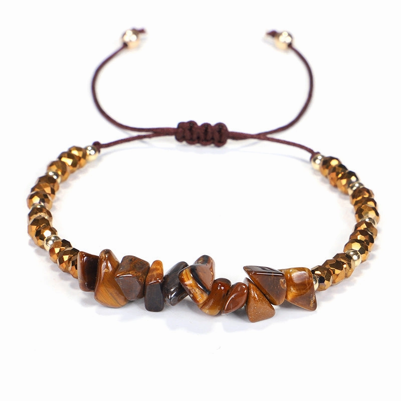Wholesale Color Irregular Crushed Stone Beads Bracelet