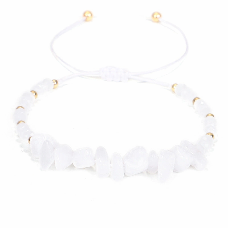 Wholesale Color Irregular Crushed Stone Beads Bracelet