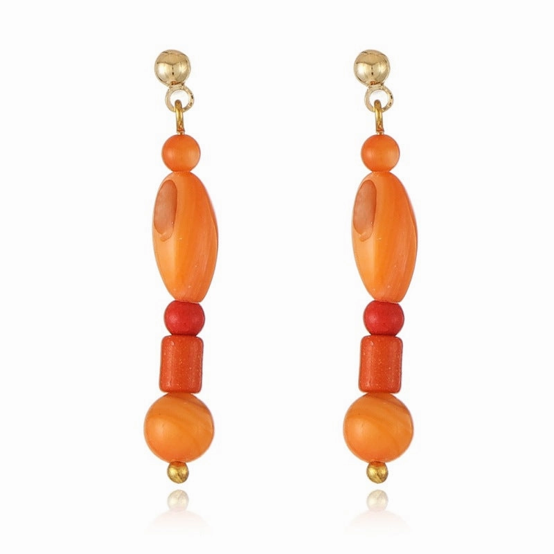 Wholesale Color Jade Crystal Beaded High-end Handmade Earrings