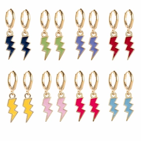 Wholesale Color Lightning Alloy Earrings
