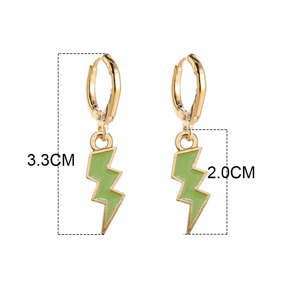 Wholesale Color Lightning Alloy Earrings