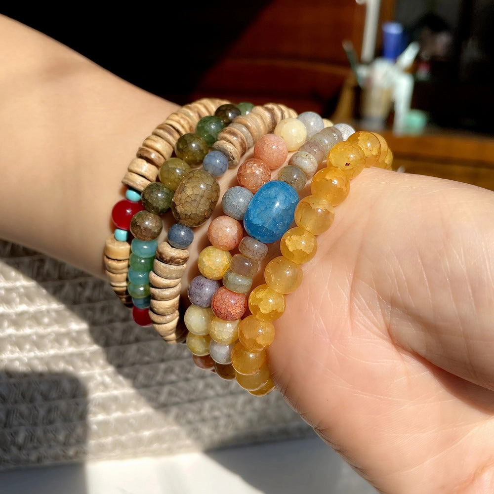 Wholesale Color Popped Stone Crystal Beads Bracelet