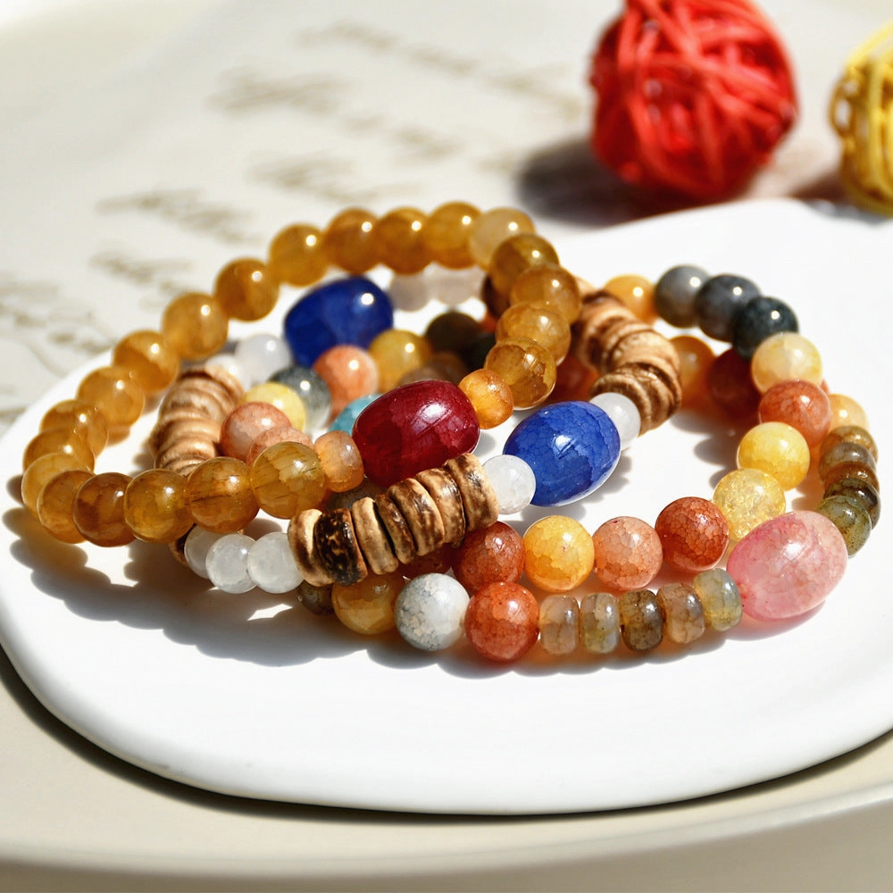 Wholesale Color Popped Stone Crystal Beads Bracelet