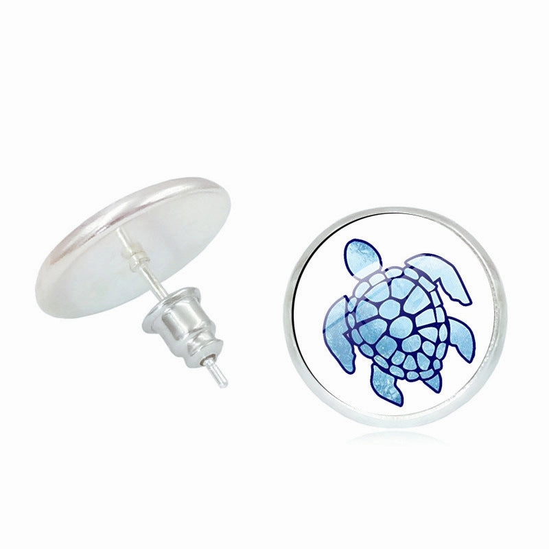 Wholesale Color Sea Turtle Premium Sense Alloy Earrings