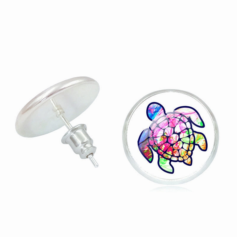 Wholesale Color Sea Turtle Premium Sense Alloy Earrings