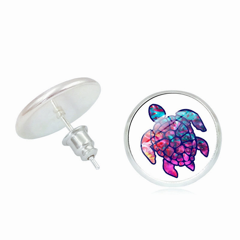 Wholesale Color Sea Turtle Premium Sense Alloy Earrings