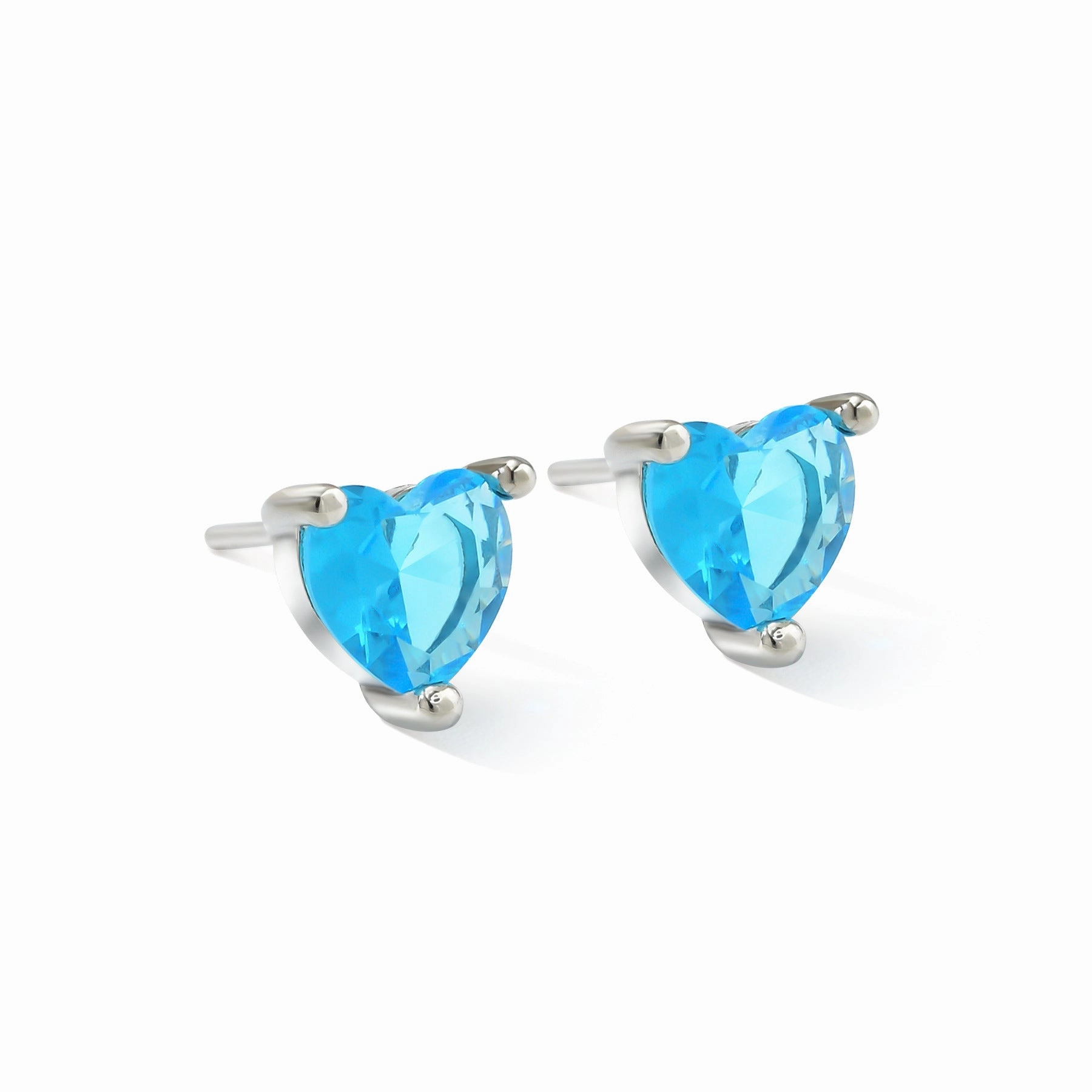 Wholesale Color Set Ultra Glitter Zircon Heart Earrings