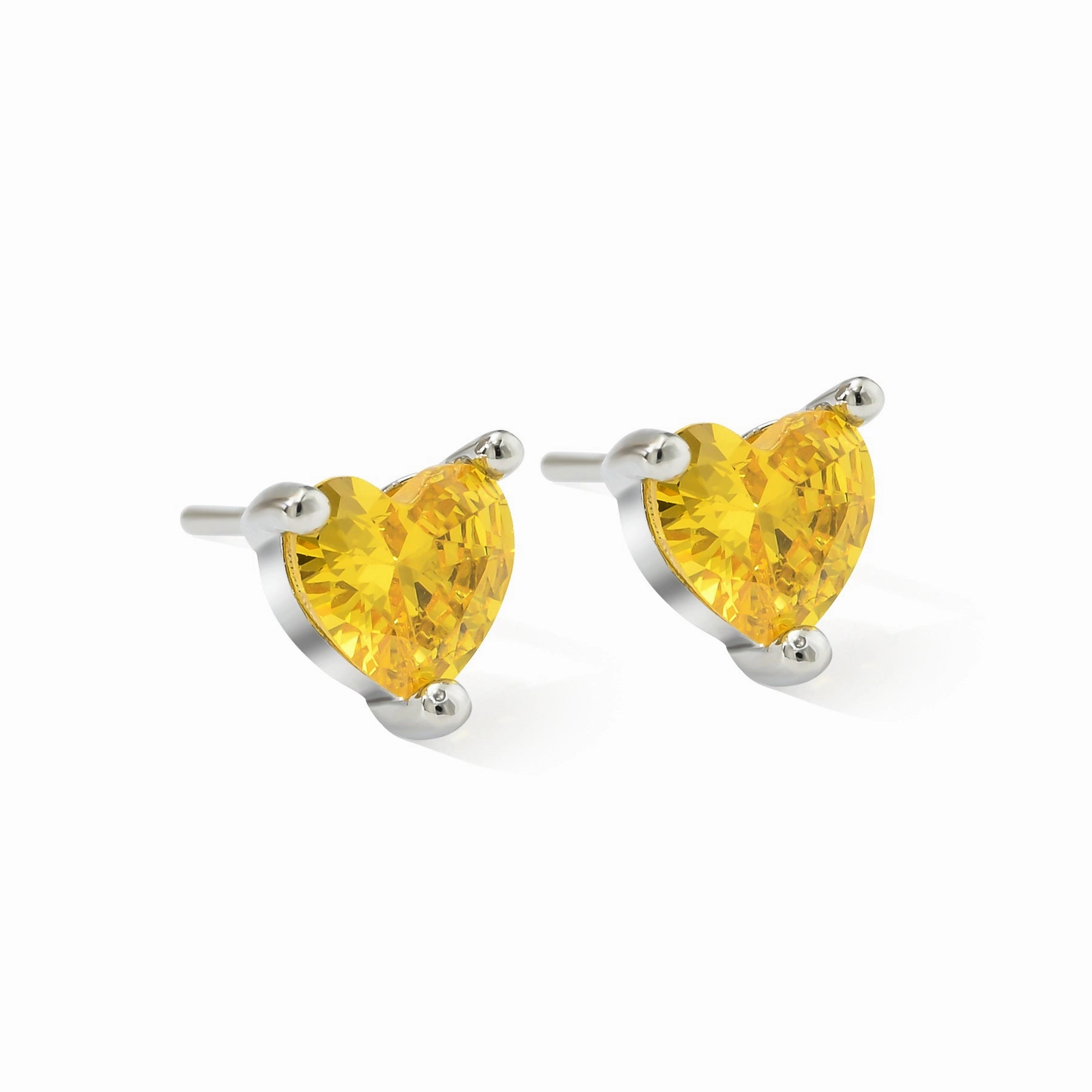 Wholesale Color Set Ultra Glitter Zircon Heart Earrings