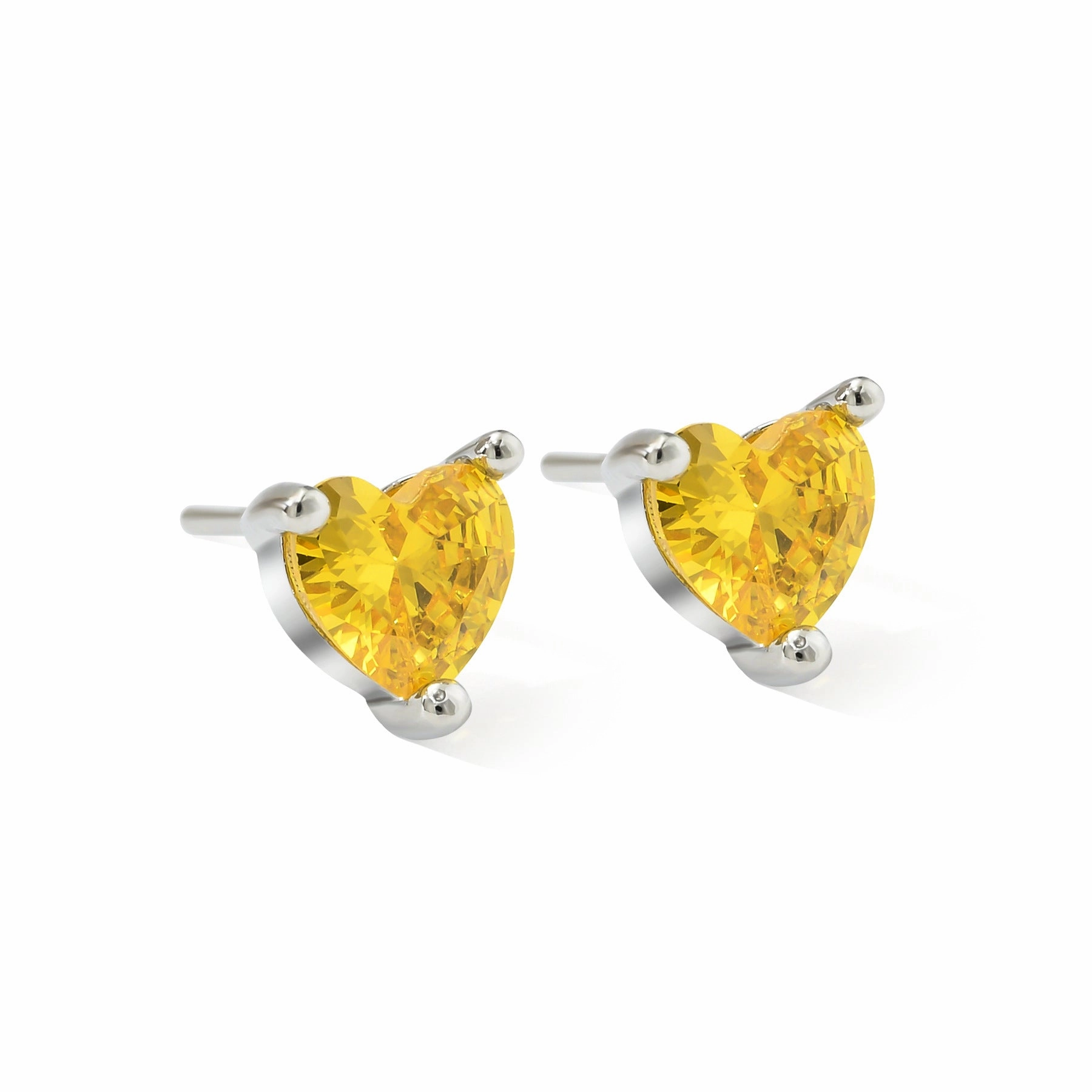 Wholesale Color Set Ultra Glitter Zircon Heart Earrings