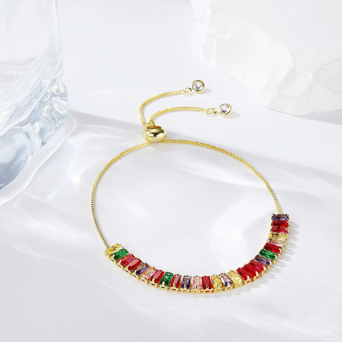 Wholesale Color Square Zircon Bracelet