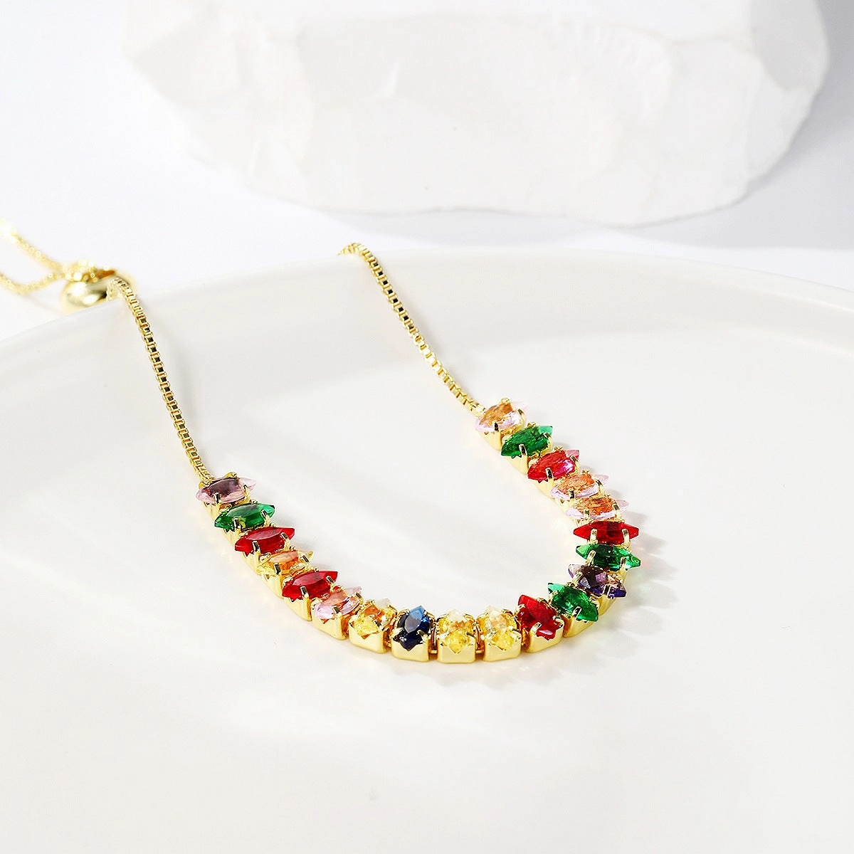 Wholesale Color Square Zircon Bracelet