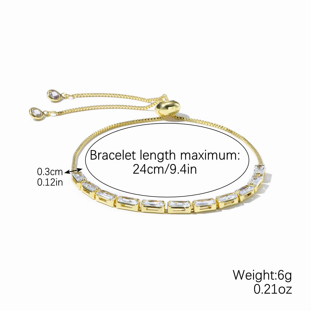 Wholesale Color Square Zircon Bracelet