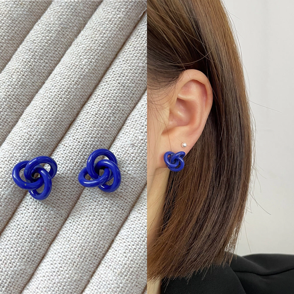 Wholesale Color Twist Alloy Earrings