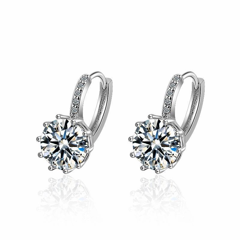 Wholesale Color Zircon Copper Earrings