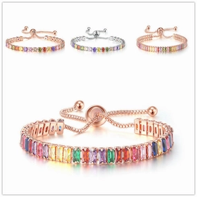 Wholesale Color Zircon Tennis Bracelet