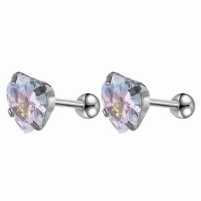 Wholesale Color Zirconia Premium Earrings Stainless Steel