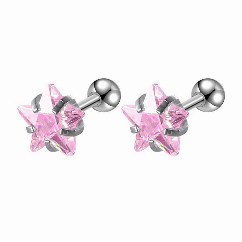 Wholesale Color Zirconia Premium Earrings Stainless Steel