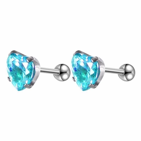 Wholesale Color Zirconia Premium Earrings Stainless Steel