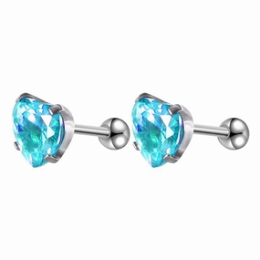 Wholesale Color Zirconia Premium Earrings Stainless Steel