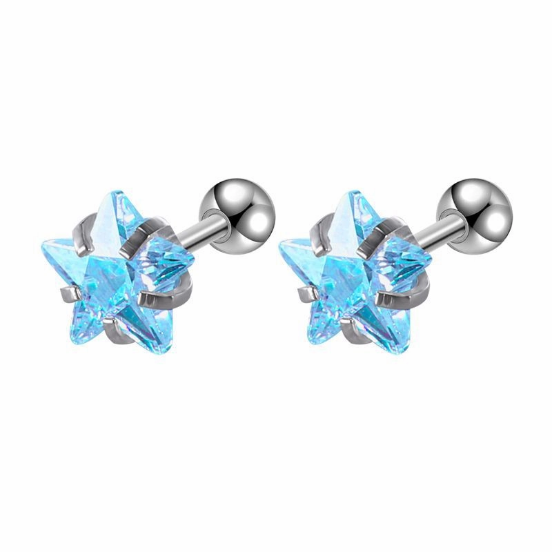 Wholesale Color Zirconia Premium Earrings Stainless Steel
